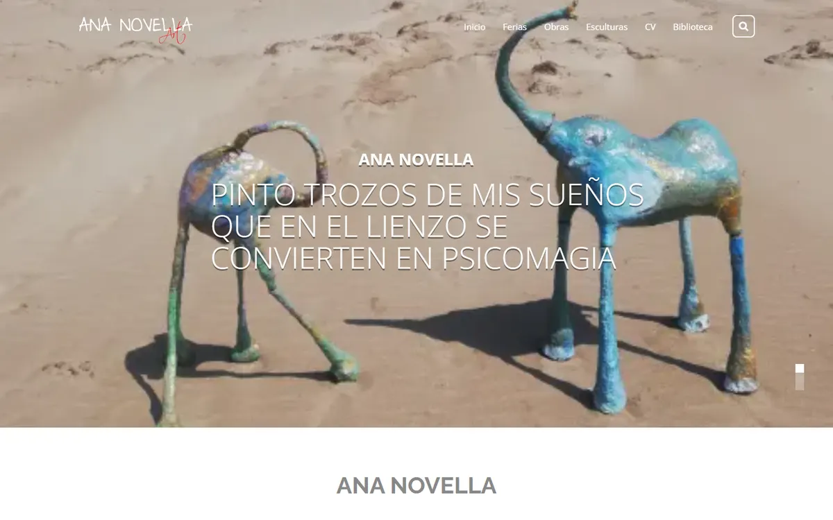 Captura de la web de Ana Novella