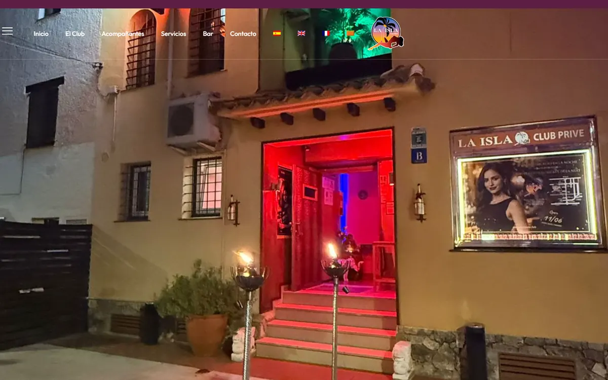 Captura de la web de Club La Isla