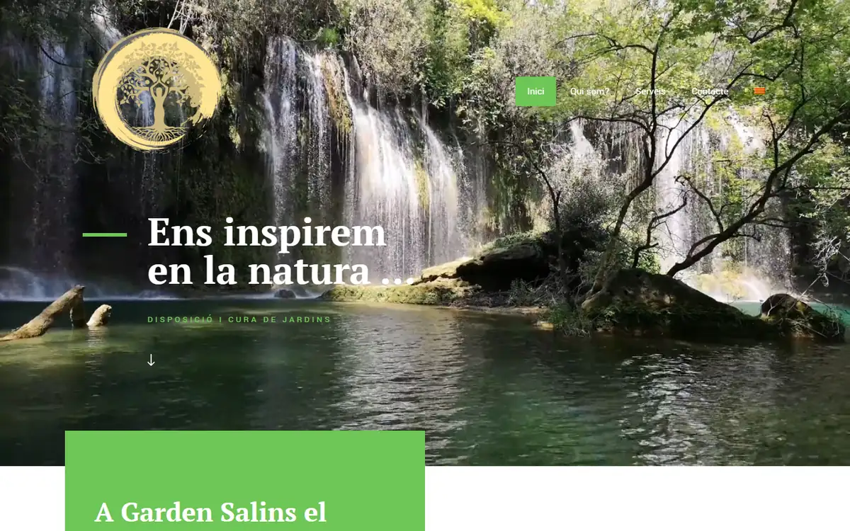 Captura de la web de Garden Salins